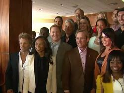 Aly Reisman, Bart Conner, Evan Lysacek, Lenny Krayzelburg, Nadia comaneci, Natalie Coughlin, Nathan Adrian, Rebecca Soni Stock Footage