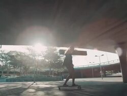 Woman skating in urban setting Stock Footage