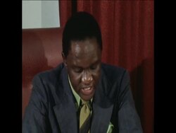 SYND 24/04/71 MINISTER OF INFORMATION, SIKOTA WINA, HOLDS PRESS CONFERENCE News Clip