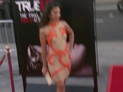 Janina Gavankar at "True Blood" Seventh and Final Season Premiere Stock Footage