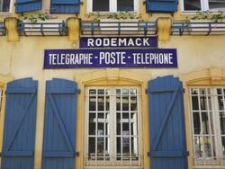 MS Shot of Post office / Rodemack, Lorraine, France Stock Footage