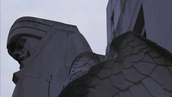 LA CU Eagle statue on City Bank-Farmers Trust Company Building at 20 Exchange Place / Manhattan, New York, New York, USA Stock Footage