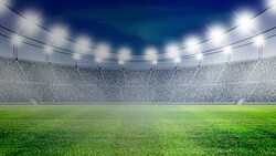 field of stadium and sportlight Stock Footage