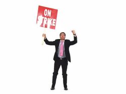 HD: Businessman On A Strike Stock Footage