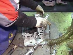 MS Shot of process to recycle toy in recycling factory / South Korea Stock Footage