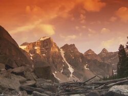 mountain scenic at sunset Stock Footage