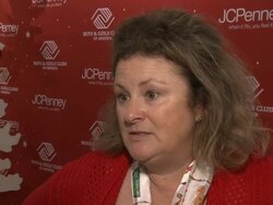 INTERVIEW - Shanna Warren on the event at at Queen Latifah Surprises The Boys & Girls Club Of Burbank & Greater East Valley Stock Footage