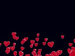 Hearts Falling with Alpha Stock Footage