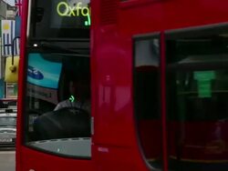 Piccadilly Circus Traffic with London Buses and Taxis Stock Footage