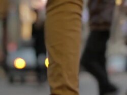 Medium shot of pedestrians' legs Stock Footage