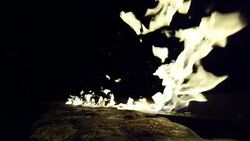 Snowy Fire Pit Stock Footage