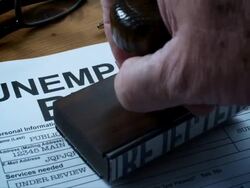 UNEMPLOYMENT BENEFITS FORMS-1080HD Stock Footage