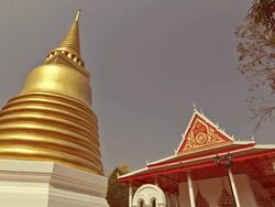 Temple in Thailand, Time Lapse Vintage style. Stock Footage