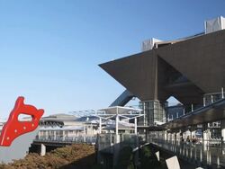 Big Sight Exhibition Centre, Tokyo, Japan Stock Footage