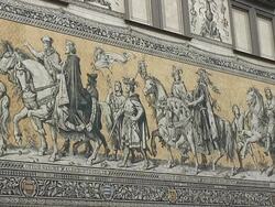 MS Shot of Furstenzug, Augustus-Strabe / Dresden, Saxony, Germany Stock Footage