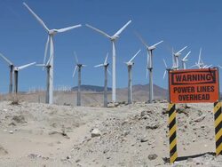 Wind propellers producing clean energy Stock Footage