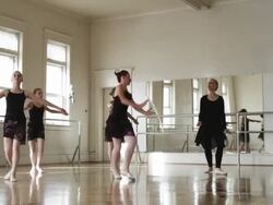 dancers in a dance studio with instructor Stock Footage