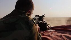 CLEAN : Peshmerga fighters hold positions on the front line in Gwer News Clip