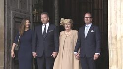 Helen Joyce Wogan, Katherine Wogan, Alan Wogan, Mark Wogan at A Service of Thanksgiving for the Life and Work of Sir Terry Wogan Stock Footage