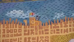 ATMOSPHERE - guests and signage at Bono and Yoko Ono honor John Lennon at Event on Ellis Island Stock Footage