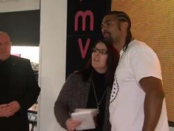 David Haye at David Haye DVD Signing at HMV, Oxford Street on January 7, 2013 in London, England.  Stock Footage
