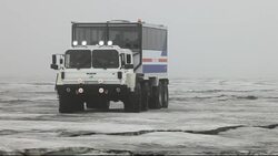 A twenty ton ice explorer truck owned and run by Arngrimur Hermannsson ( Arni). He uses the truck to take tourists onto the Langjokull ice cap. Like all Iceland's glaciers it is melting rapidly and predicted to disappear within 100 years. As Arni says, eve Stock Footage