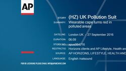 Wearable cape turns red in polluted areas News Clip