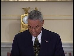 Powell, Solana, Annan, Ivanov presser on Mideast News Clip