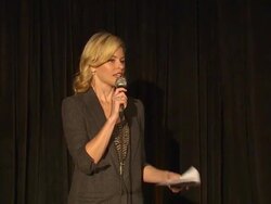 SPEECH: Elizabeth Banks on the event at the Malaria No More - Comedy Fights Malaria Campaign Launch at West Hollywood CA. (Footage by WireImage Video/GettyImages) Stock Footage