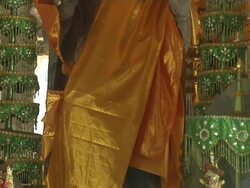 Tilt Up Shot Buddha in Angkor Wat Siem Reap Cambodia Stock Footage