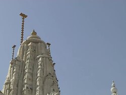 Pull Back Shot Jain Temple Bikaner Rajasthan India Stock Footage