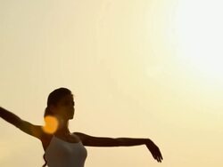 Woman doing yoga Stock Footage
