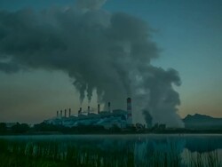 Coal fired power plant Stock Footage