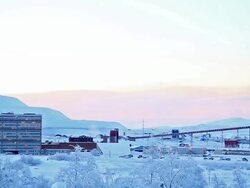 Iron Ore Mine Refinery Factory Working, Kiruna Sweden Stock Footage