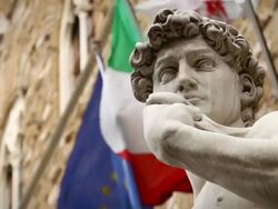 David of Michelangelo sculpture in Florence, Video HD Stock Footage