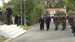 CLEAN : Greek PM Tsipras arrives in Cyprus for trilateral talks News Clip