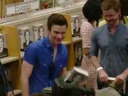 Chris Colfer at the Hillary Rodham Clinton Book Signing Stock Footage