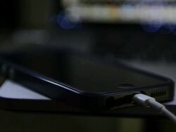 Connecting Charger Into Mobile Phone Stock Footage