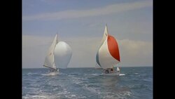 WS POV People sailing sailboat on sea / United States Stock Footage