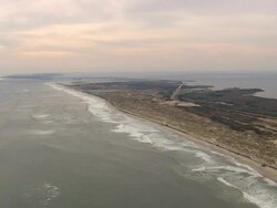 WS AERIAL View of Cape Hatteras National Seashore / North Carolina, United States Stock Footage