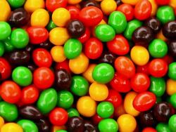 CU PAN Multi colored chocolate placed on plate / Seongnam, Gyeonggido, South Korea Stock Footage