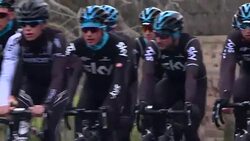 Team Sky cyclists training in Mallorca News Clip