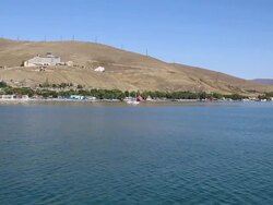 Sevan lake, view of the lake Stock Footage