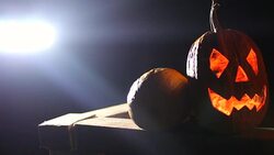 Halloween pumpkin, jack o lantern Stock Footage