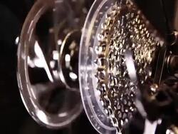 Bicycle Gear and Disc Break Panning Stock Footage