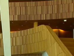Pull Back Shot Opera House Eastern Norway Oslo Norway Stock Footage