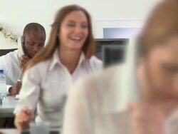 HD: Phone Operators Stock Footage