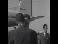 SYND 06/09/1969 PRESIDENT HAUARI BOYMEDIENNE ARRIVES IN CAIRO FOR TALKS WITH PRESIDENT NASSER News Clip