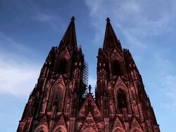 T/L Cologne Cathedral exterior / Cologne, North Rhine-Westphalia, Germany Stock Footage