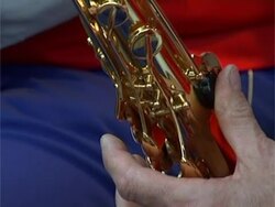 Man playing saxophone Stock Footage